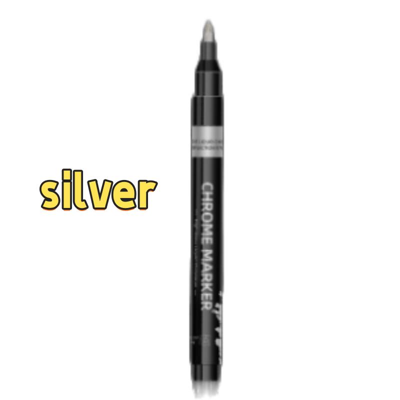 Chrome Marker Pen Mirror Effect Liquid Chrome Paint Pen High Gloss Metallic Marker For Model Car Repair Diy Graffiti Art Suppli