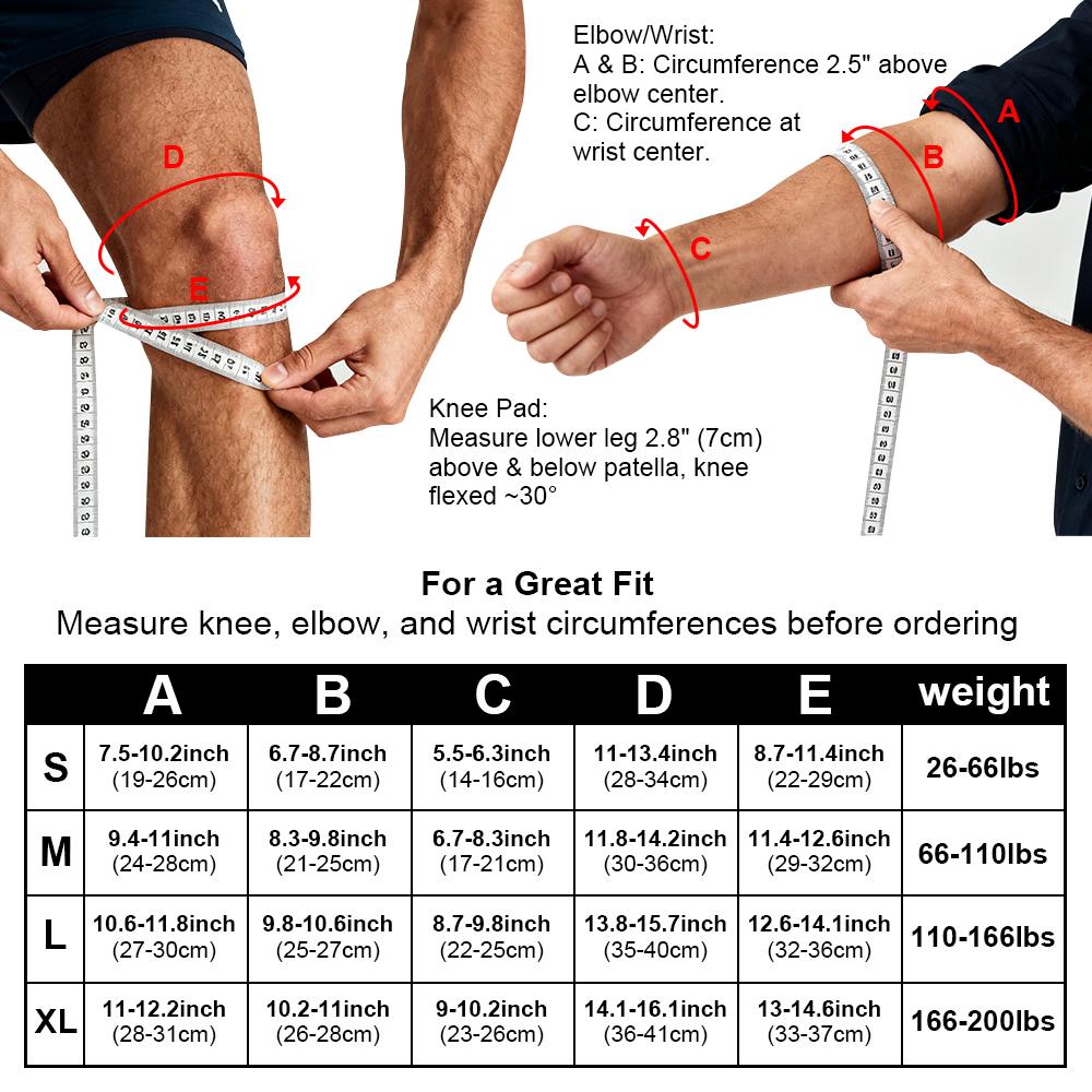 6 In 1 Adult/Child Knee Pads Elbow Pads Wrist Guards Protective Gear Set For Skateboarding Inline Roller Biking Roller Skating