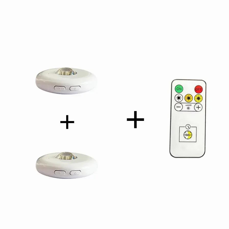 LED Under Cabinet Lamp Remote control Wireless Ultra-Thin Night Light for Kitchen Bedroom Wardrobe USB Rechargeable wall lamp