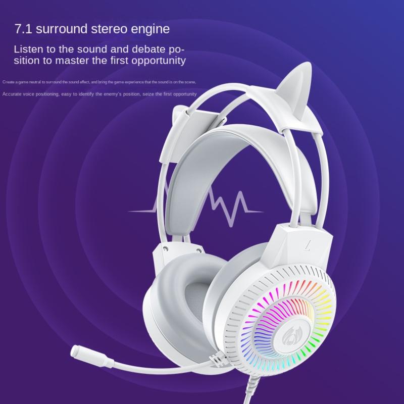 Nuevo Auriculares con iluminación RGB, auriculares para juegos, auriculares para ordenador