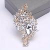 SKEDS Women Girls Luxury Rhinestone Large Size Pin Exquisite Fully Crystals Creative Women's Badges Banquet Brooch Jewelry