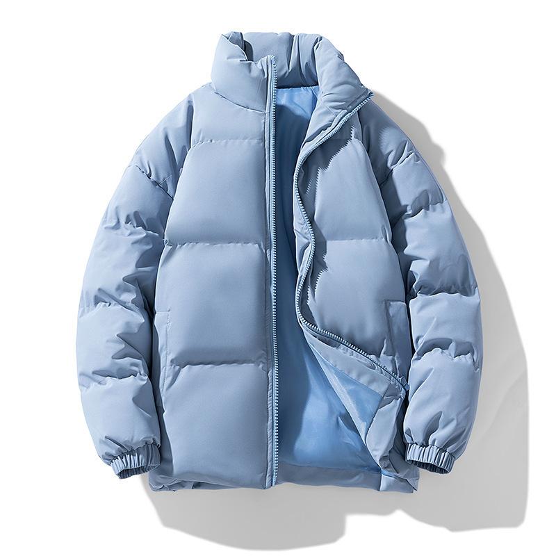 Autumn And Winter Trendy Solid Color Men's Cotton-padded Jackets Thickened Large Size Loose Casual Cotton-padded Jackets For Men