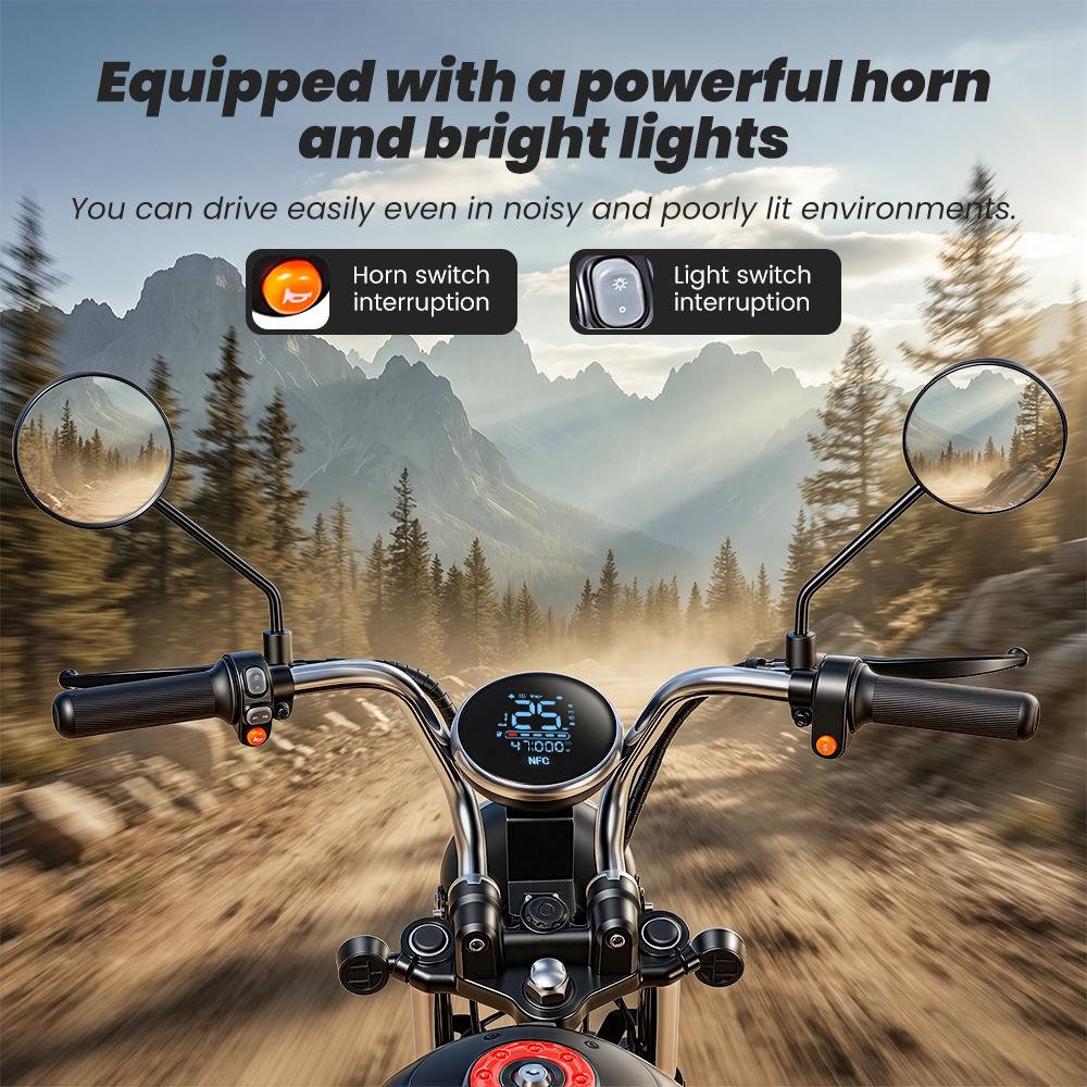 Bicicletă Electrică iScooter Y18 15" Motor de Vârf 2000W Suspensie Completă Motocicletă Electrică pentru Adulți 48V 20AH Cu Deblocare NFC Sarcina Maximă 150Kg