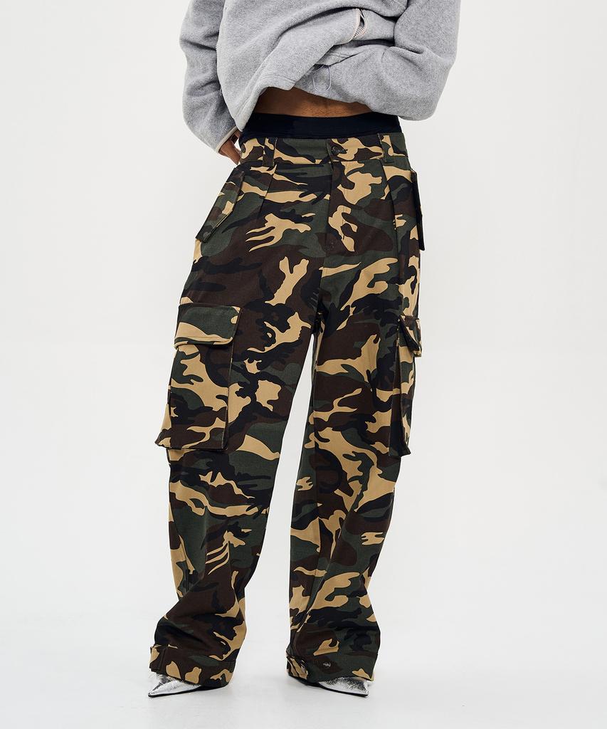 Woldeudillema Set-Up Military Pocket Cargo Pants (Camo)