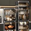 Cabinet Kitchen Cupboard Multi functional Tea Set Storage Box Drain Cup Rack  Bathroom