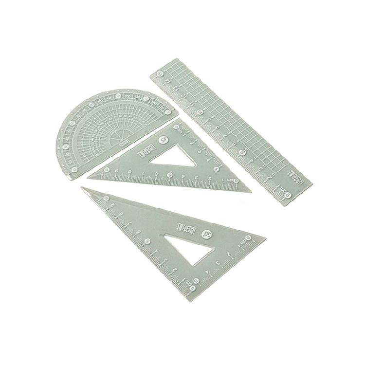 Student Geometry Tool Multifunctional Geometry Math Set with Straight Ruler Protractor Set Square For School Office