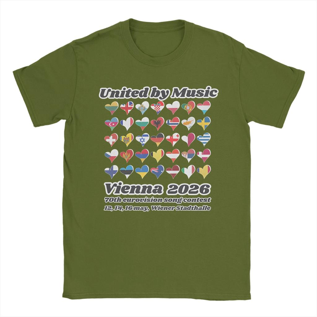 Eurovisions Song Contest 2026 Tee Shirt for Unisex Women Graphic Print T Shirts 100 Cotton Clothes