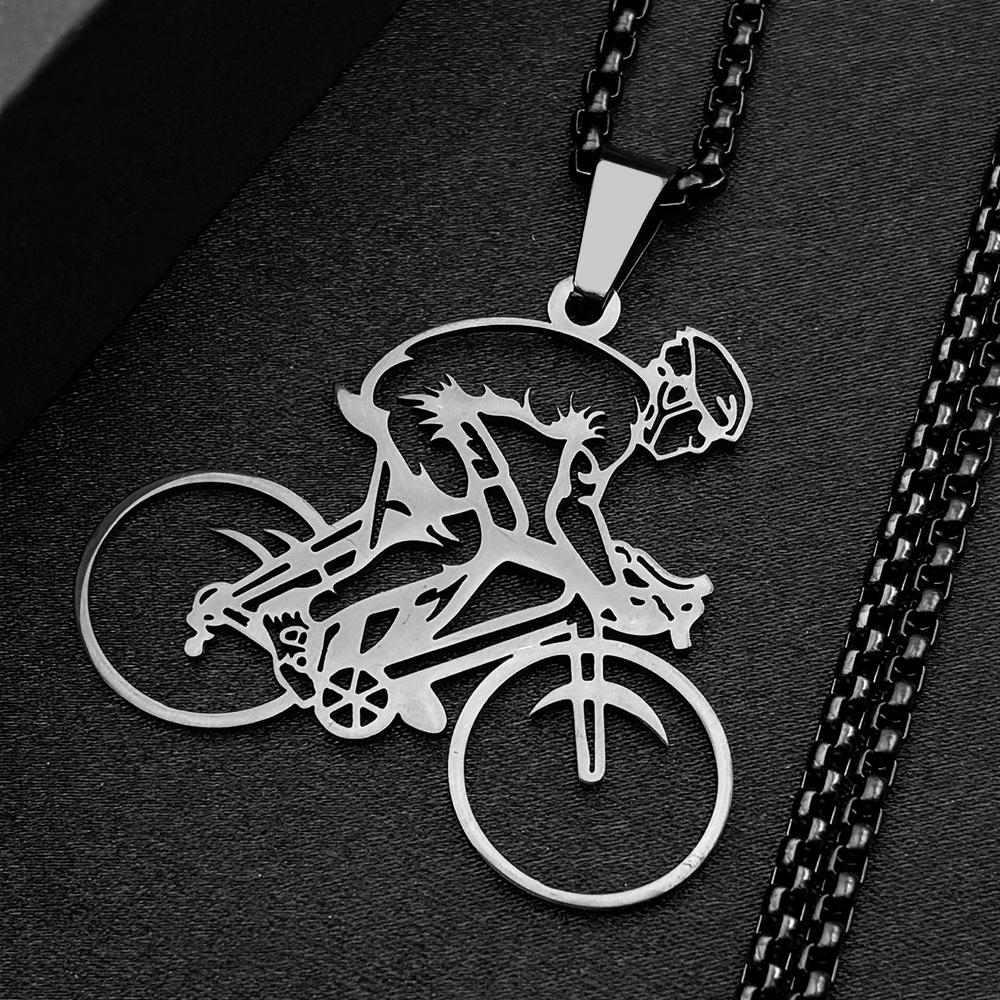 Mountain Bike Riders Chain For Women Men Stainless Steel Silver Color Extreme Outdoor Sports Lover Male Hiphop Necklace Jewelry