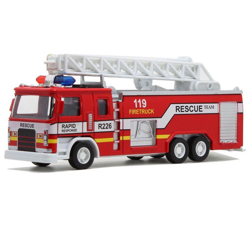 

Stunning Red And White Fire Truck Toy For Boys With Led Lights And Musical Sounds Ladder Truck
