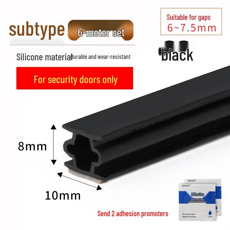 Diebstahlsichere selbstklebende Silikon-Dichtungsleiste für Tür und Fenster zum Abdichten gegen Wind und zur Isolierung