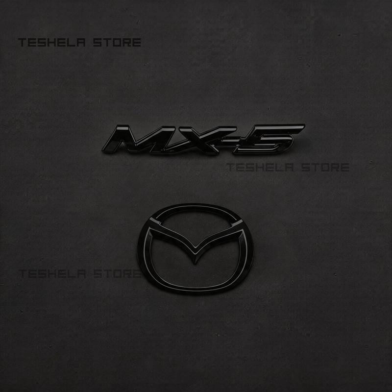 AAEU1 For MAZDA MX5 NC 2005-2015 Car Styling Front Badge Rear Trunk Emblems Car Letters Fender Badge Trunk Nameplate Logo Sticker