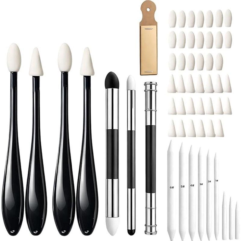 Art Sketching Blending Stumps Set: 9-Piece Kit for Drawing, Blending & Smudging