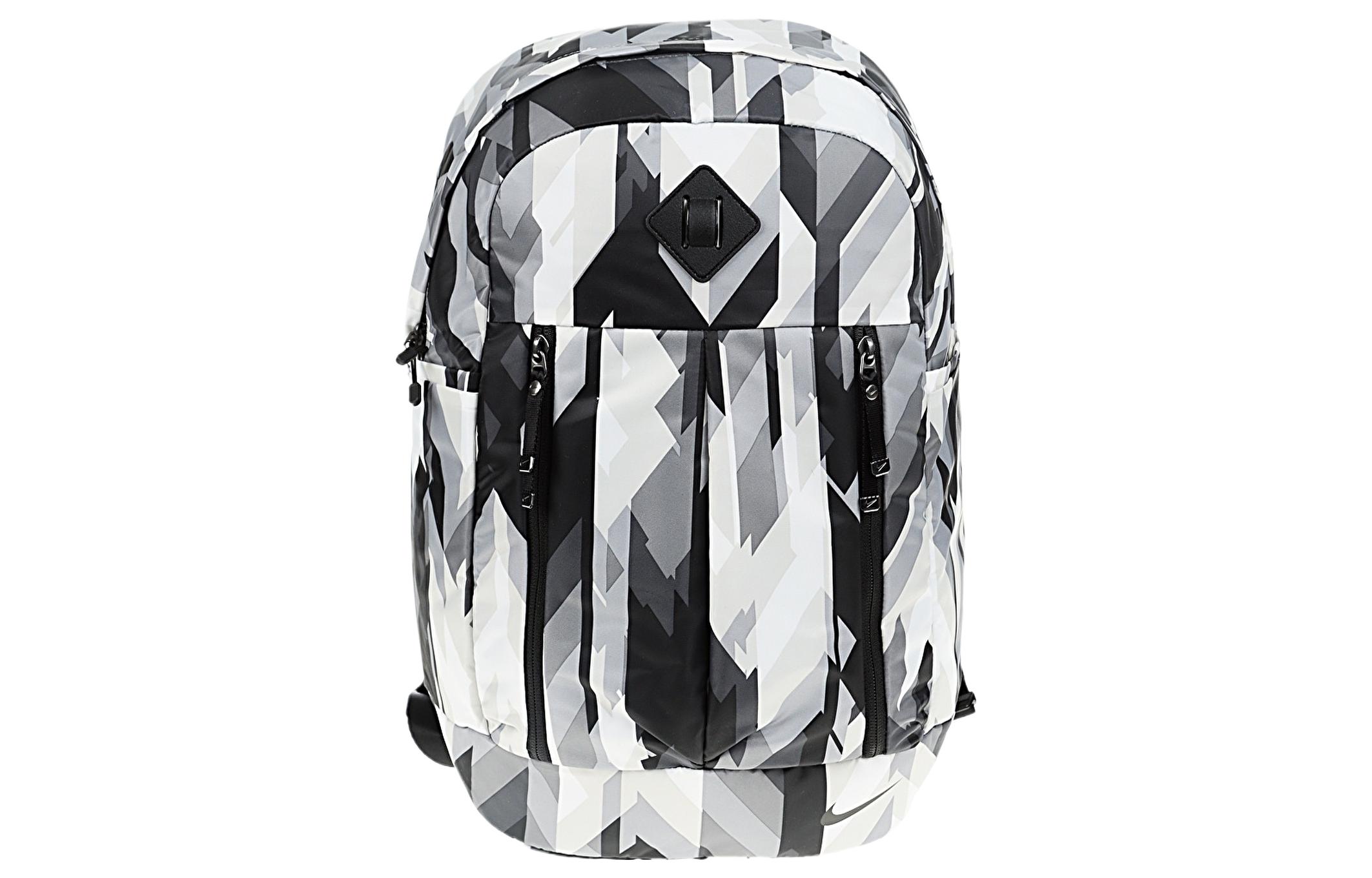 Nike Polyester Nylon Backpack Regular Unisex Black/White BA5242-003 One Size