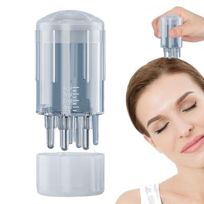Applicateur d'huile capillaire 3ML avec échelle précise, peigne applicateur de massage du cuir chevelu, distributeur d'huile capillaire portable transparent, brosse applicatrice pour les racines des cheveux
