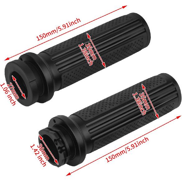 HDBUBALUS Motorcycle Hand Grips Cable Throttle Handlebar Grips Fit for Harley Dyna Softail Touring Road King Road Glide Sportster 48 72 883 1200