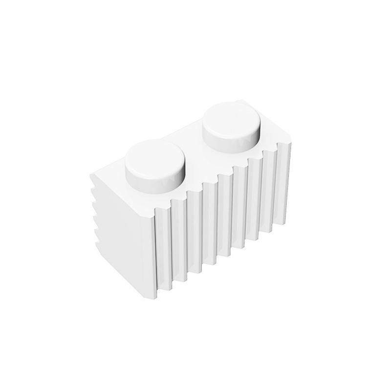 

2877 Modified 1 x 2 with Grille Fluted Bricks Collections Bulk Modular GBC Toys For Technical MOC DIY Building Blocks Compatible белый