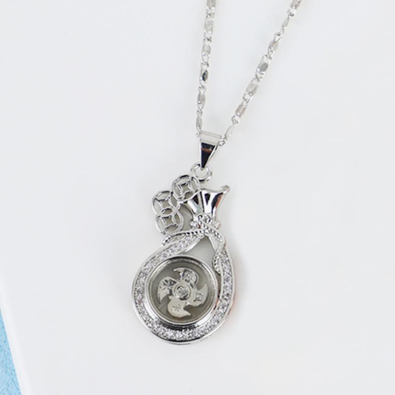 Southeast Asian Gold-Plated Copper Coin Pendant Necklace for Women