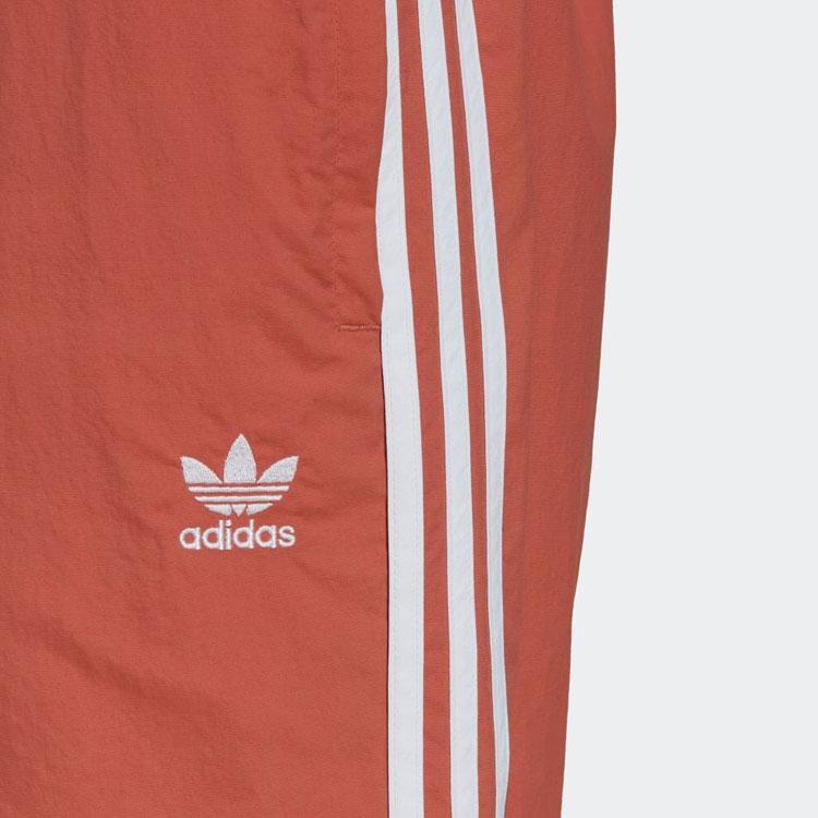 adidas Originals Adicolor Three Stripes Color Block Straight Leg Casual Shorts Men Shorts Orange HK7388