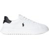 Polo Ralph Lauren Rlite Court Floral Leather Round Toe Lace-Up Low-Top Sneakers Men Sneakers White Black 809974097002