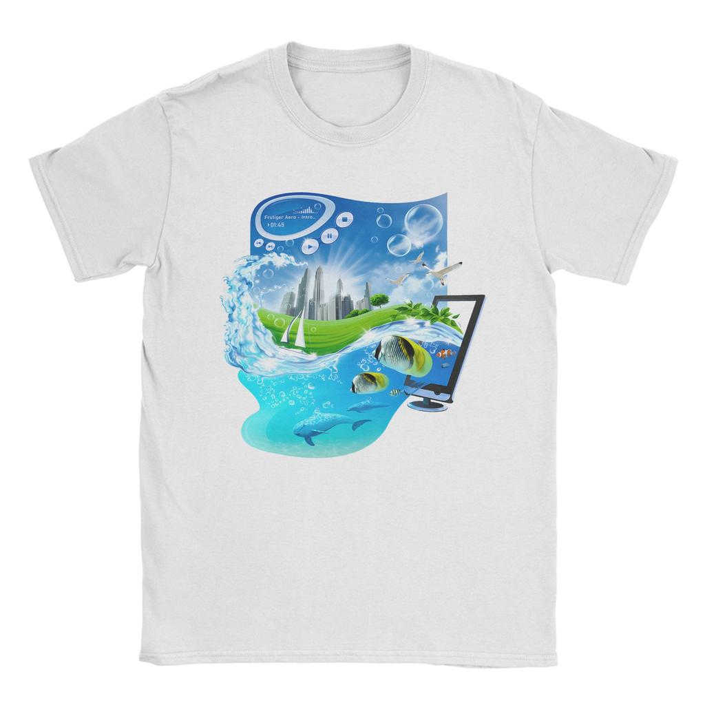 Unisex Women Frutiger Aero World Vaporwave T Shirt 100 Cotton New Arrival Tee Shirts Clothing Outfits