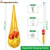 6 Pieces Parrots Toy Large Bird Swing Ladder Perch Stand Music Toy Mirror Toy Veggie Hanger Feeders Hanging for Cage