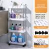 Multifunctional Storage Cart Movable Gap Storage Rack Rolling Utility Cart for Kitchen Bathroom Multi-Layer Slim Storage Shelf