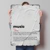 Music Definition Printed Poster Customized Wall Art Retro Vintage Metal Tin Signs for Apartment Decoration Room House Decor Home