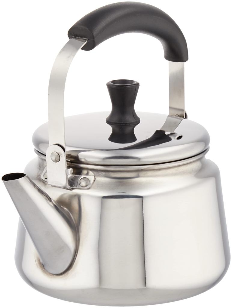 Pearl Metal Mini Induction Stainless Wide-Mouth Kettle, 1.6L, Compatible, Steel, Compact, HB-2205