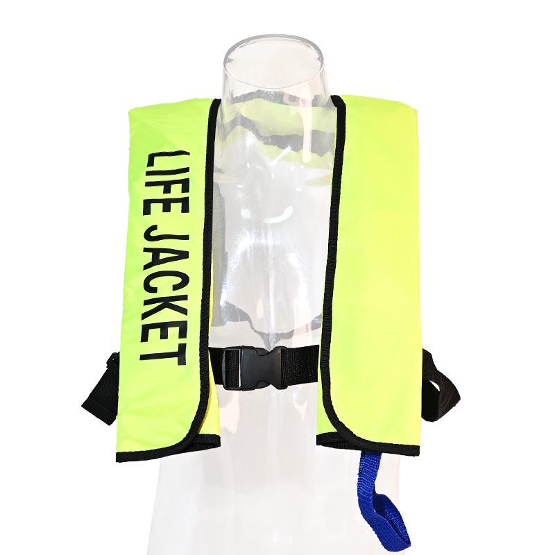 Tragbare aufblasbare Schwimmweste mit hohem Auftrieb für Erwachsene – Ideal für Meeresangeln, Schwimmen und Wasserrettung
