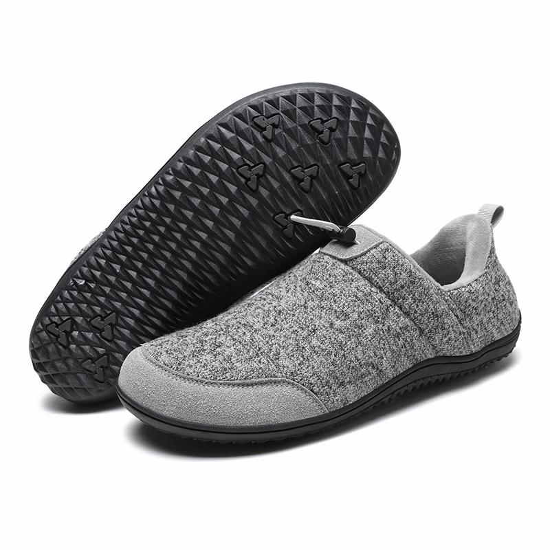 Couple's Winter Cotton Shoes Plush Warm Indoor Walking Shoes Elastic Flats Winter Warm Casual Shoes Anti-slip Soft Sole