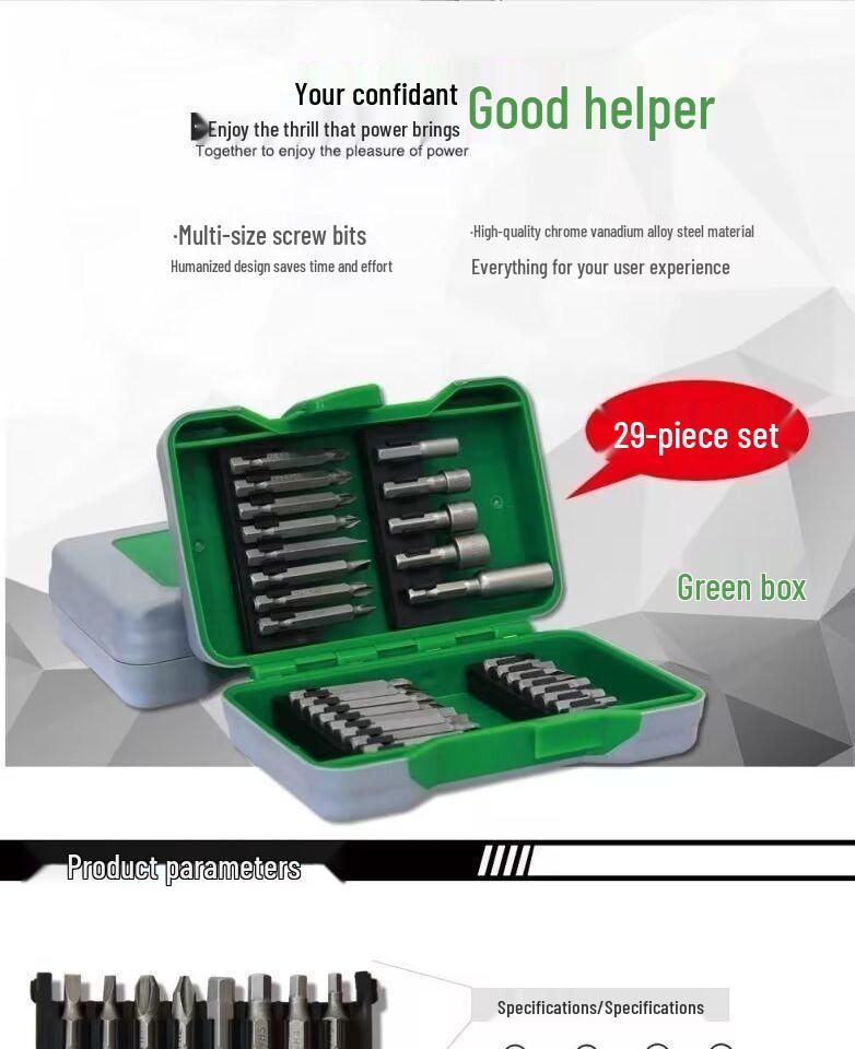 High Hardness Torx & Phillips Hex Socket Bit Set for Electric Screwdrivers