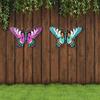 New Wrought Iron Butterfly Wall Decor Simulation Insect Ornament Garden Art Metal Hanging Pendant for Indoor Outdoor Wind Chimes