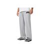 Li-Ning Badfive Letter Straight Leg Drawstring Fleece Mid Waist Loose Knit Sports Pants Men Bottoms Gray Mixed-Gray AKLU521-4