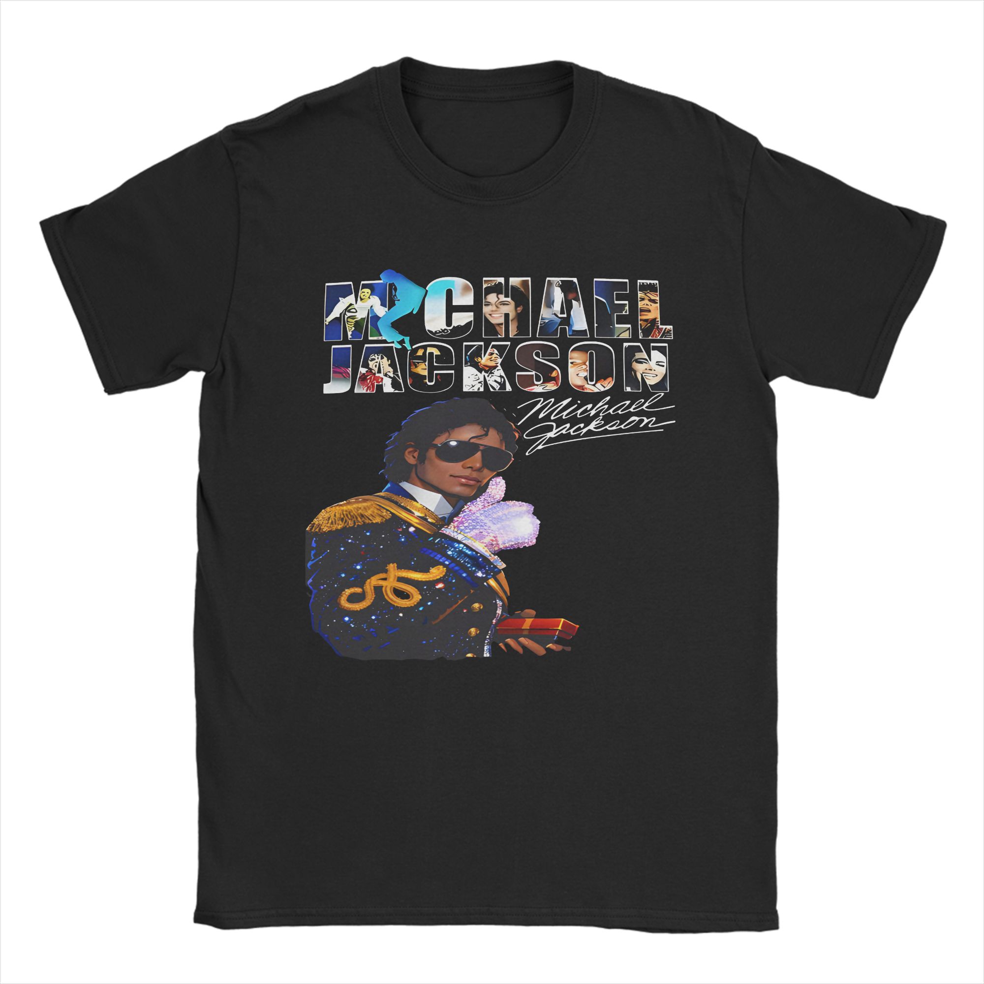 

Men Michael Jackson Singer T Shirts Cotton Top Tees Summer Classic Short Sleeves T Shirt Round Neck Popular Print Tee Shirt 5XL різнокольоровий
