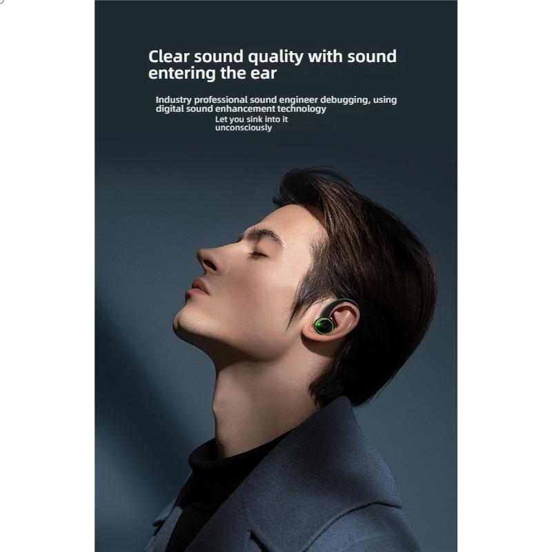 Sports Cycling Bluetooth 5.3 Earphones, Ear Hook Design ENC Noise Reduction Waterproof