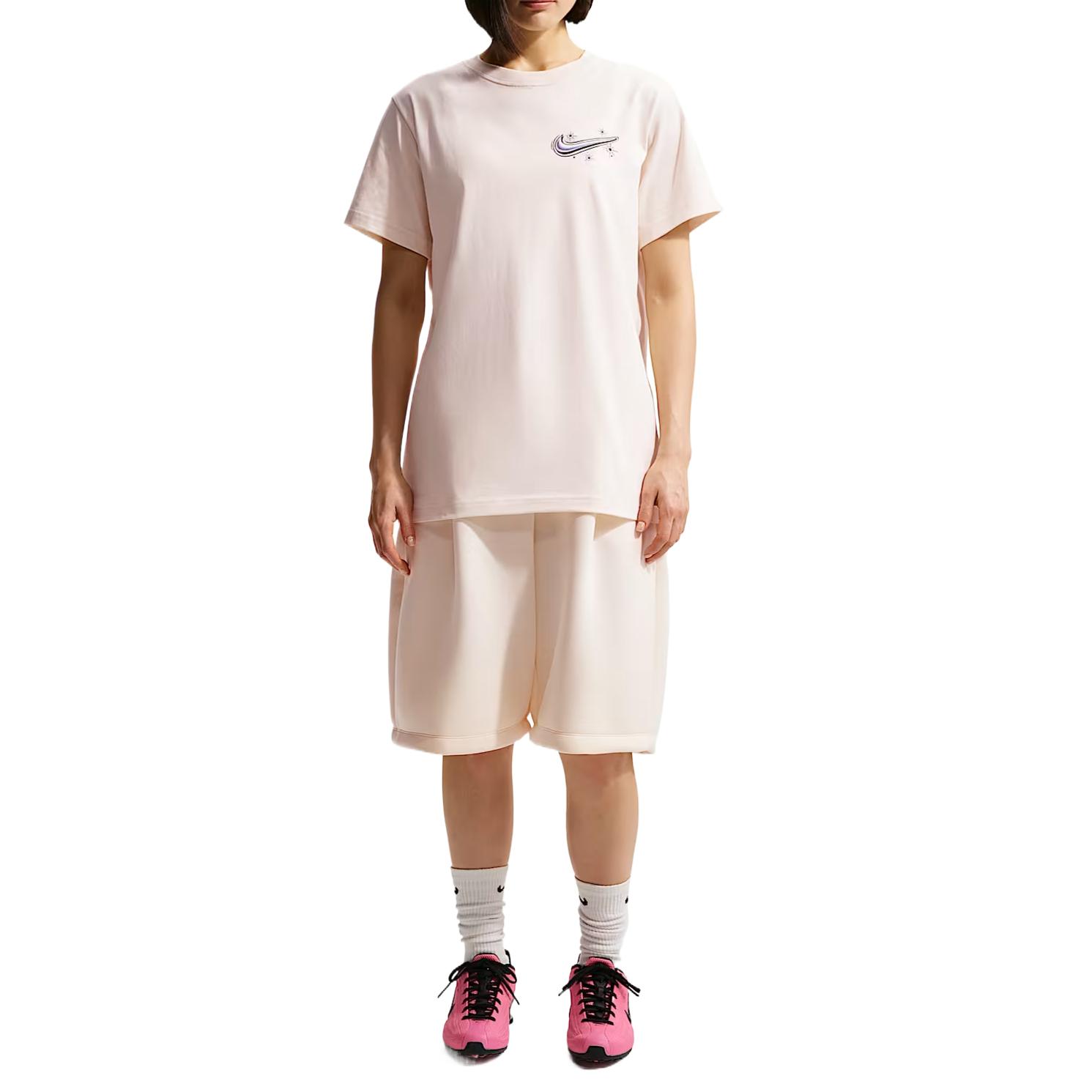 Nike Sportswear Cotton Round Neck Short Sleeve Relaxed Casual Comfortable Drop Shoulder T-Shirt Women T-Shirt IH7605-103 S