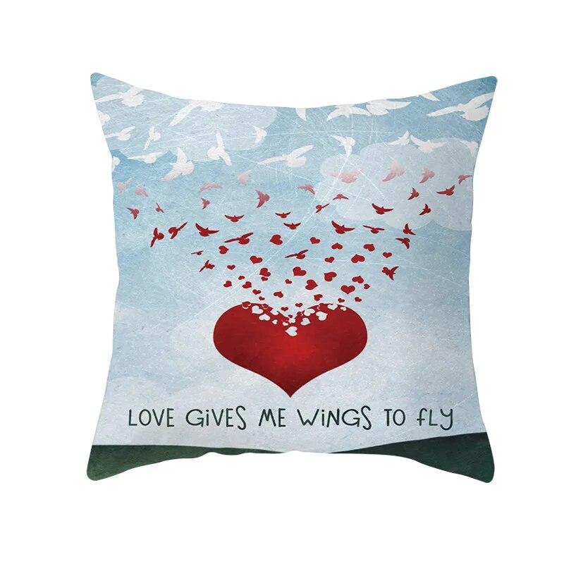 Happy Valentines Day LOVE Heart Față de pernă pentru cuplu Husă de pernă pentru canapea Husă de pernă pentru pat Husă de pernă Decor acasă Husă de pernă pentru mașină