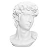 Wysoki Grecki Posąg Głowy Dawida 5,9 cala Klasyczny Rzymski Popiersie Rzeźba Mitologii Greckiej do Sztuki Rysowania Dekoracja Domowego Biura