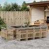 VidaXL Ensemble à Manger de Jardin avec Coussins 13 pcs, Table et Chaises à Dossier Rabattable, Meubles d'Extérieur Patio 3211044