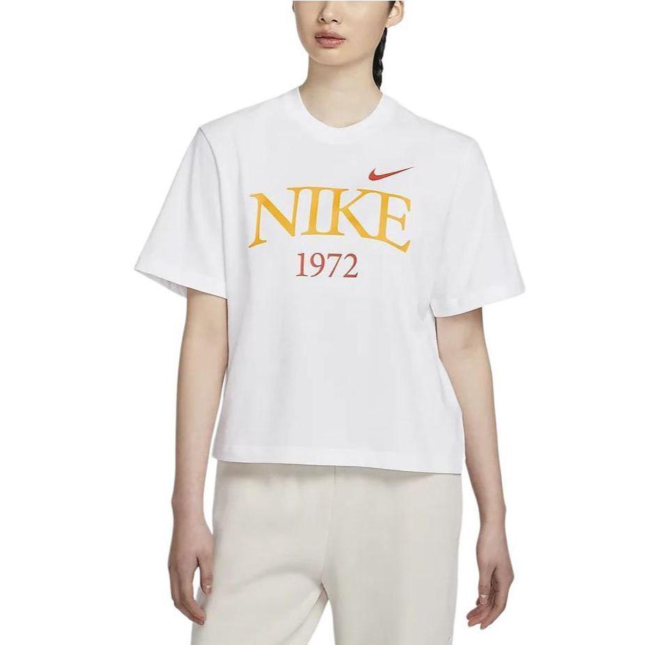 New Nike Sportswear Classics T Shirt Women's White FQ6601-101