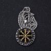 Norská mytologie Viking Řetízkový náhrdelník s přívěskem Pánský Nordic Compass Ochranný přívěsek Gungnir