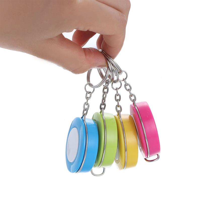 Mini Keychain Tape Measure Portable Measuring Tool 1.5m Tape Measure Automatic Retractable Leather Ruler