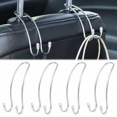Metal Auto Car Seat Headrest Hanger Bag Hook Holder for Bag Purse Cloth Grocery Storage Auto Fastener Clip