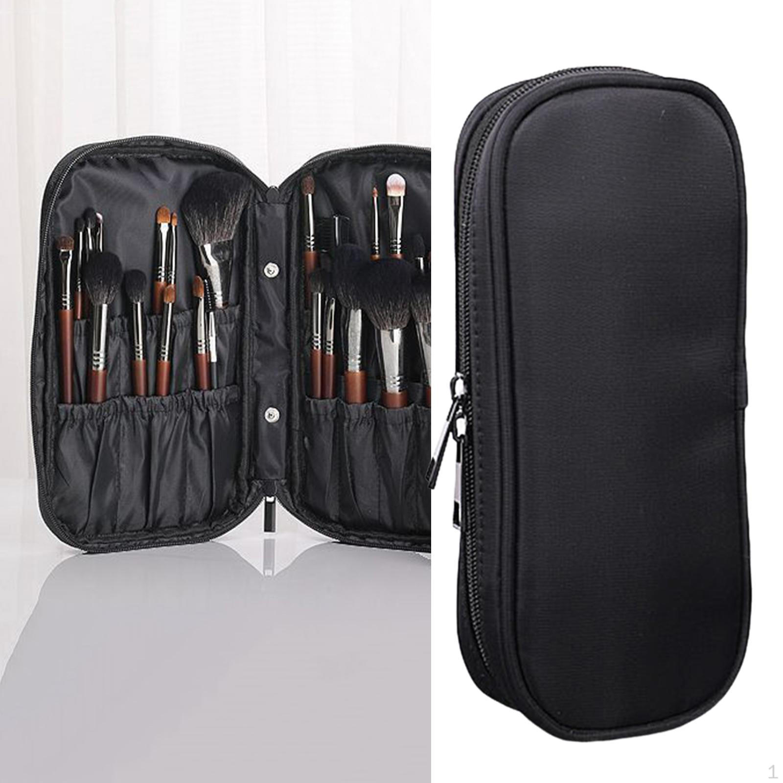 

Makeup Organizer Black Portable Multifunctional Oxford Cloth Cosmetic Brush Storage S