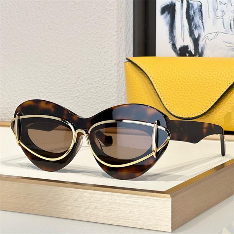 Cat Eye Sunglasses Women  Luxury Brand Designer Vintage Y2k Punk Sun Glasses For Men Double Frame Retro Eyewear Shades UV400