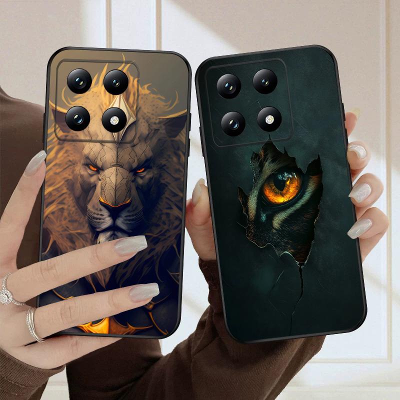 Luminous Lion Head For Xiaomi 11T 11 Ultra 12 12T Pro 14 15 13 Lite Mi Poco M4 5 M7 5G X4 X5 M6 C75 Pro X6 4G soft phone case
