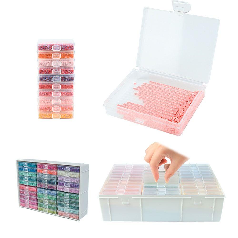 DIY Craft 5D Diamond Painting Tray Storage Box Embroidery Large Capacity Beading Plates with Lid Plastic