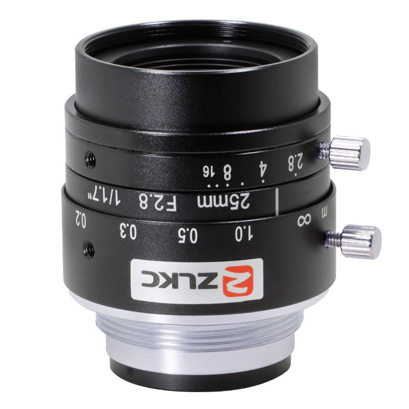 ZLKC 25mm Low Distortion C-Mount Lens LM2528MP12 for Machine Vision