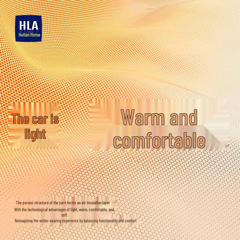 HLA Men's Pure Wool Plaid Scarf