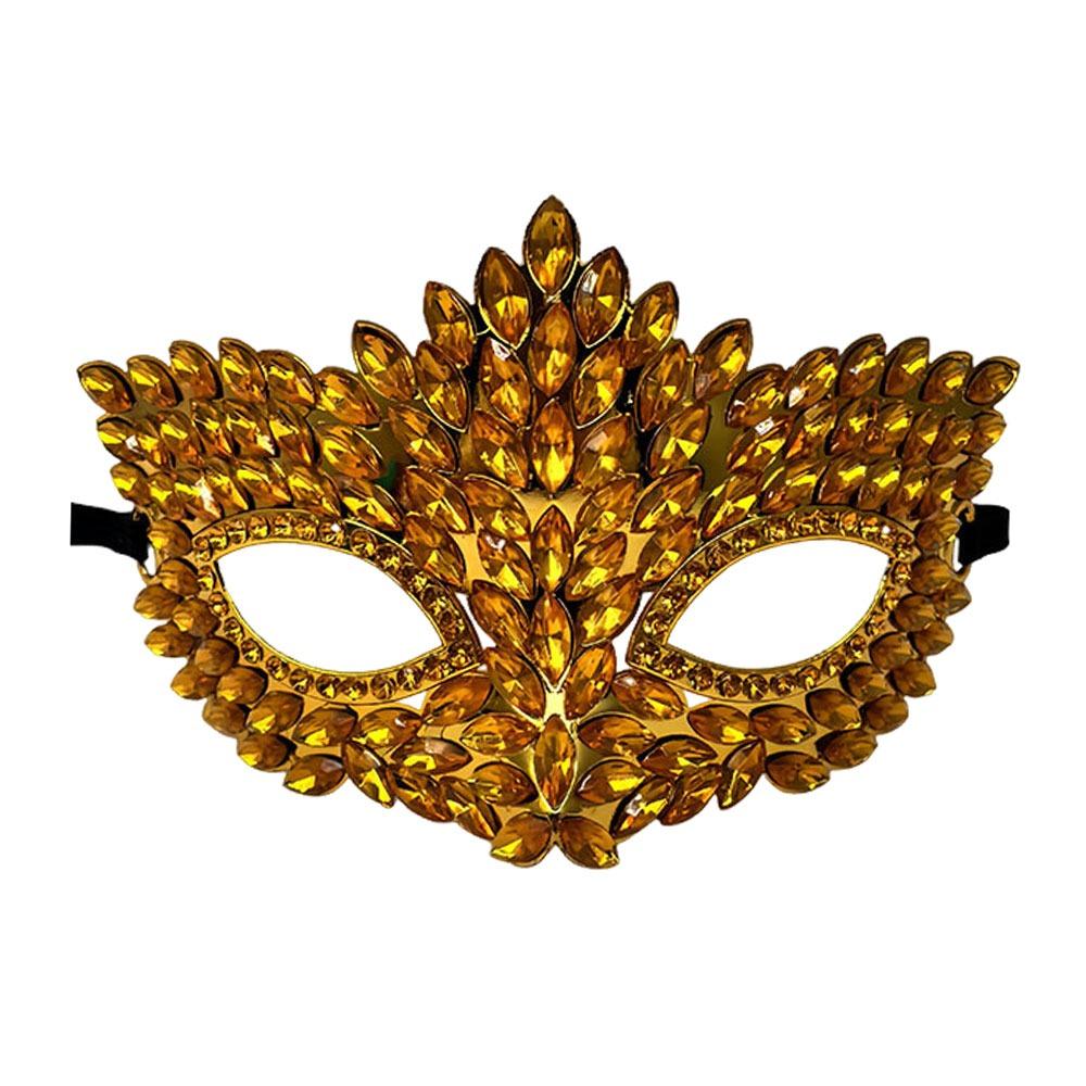 Shiny Acrylic Crystal Half Face Mask Full Jewelry Cosplay Mask Gift Idea Rave Mask  Halloween Event